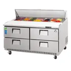 image of Everest EPBNR2-D4 47" Two Section Refrigerated Sandwich/Salad Prep Table w/ 4 Drawers, 12 Pans