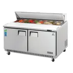 image of Everest EPBNWR2 59" Two Section Sandwich/Salad Prep Table w/ 2 Doors, 16 Pans