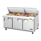 image of Everest EPBR3 71" Three Section Mega Top Sandwich/Salad Prep Table w/ 3 Doors, 30 Pans