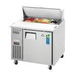 image of Everest EPR1-24 35" One Section Sandwich/Salad Prep Table w/ 1 Door, 8 (1/9 size) Pans