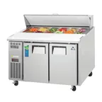 image of Everest EPR2-24 47" Two Section Sandwich/Salad Prep Table w/ 2 Doors, 12 (1/9 size) Pans