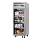 image of Everest ESGR1 29" 1-Section Reach-In Refrigerator w/ Glass Full Door, Top Mount, Stainless Steel, 23 cu. ft.