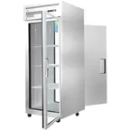 image of Everest ESPT-1G-1S 1-Section Pass-Thru Refrigerator w/ Solid & Glass Full Door, Top Mount, 23 cu. ft.
