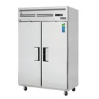 image of Everest ESR2 49" 2-Section Reach-In Refrigerator w/ 2 Solid Full Doors, Top Mount, Stainless Steel, 48 cu. ft.