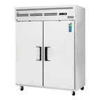 image of Everest ESWR2 59" 2-Section Reach-In Refrigerator w/ 2 Solid Full Doors, Top Mount, Stainless Steel, 55 cu. ft.