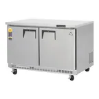 image of Everest ETBF2 48" 2-Door Undercounter Freezer, Stainless Steel, Front Breathing, 14 cu. ft.