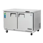 image of Everest ETBR2 48" 2-Door Undercounter Refrigerator, Stainless Steel, Front Breathing, 14 cu. ft.