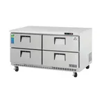 image of Everest ETBWR2-D4 59" 4-Drawer Undercounter Refrigerator, Steel Finish, Breathing, 18 Cu Ft