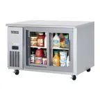 image of Everest ETGSR2 47" Two Section Undercounter Refrigerator w/ 2 Sliding Glass Doors, 13 cu. ft.