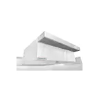 image of HoodMart 1648HBPSP 16 FT Restaurant Exhaust Hood with PSP Makeup Air (Hood Only), 16' x 48"