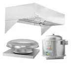 image of HoodMart 2004-DB 4' x 48" Restaurant Hood System w/ Eco Make-Up Air