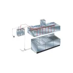 image of HoodMart ANSUL_ FIRE_SYSTEM_DLXE_8 Fire Suppression System w/ Gas Shut Off Valve, Piping