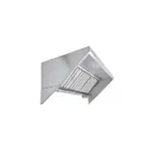 image of HoodMart 0748SSBC 7' x 30" Food Truck/Concession Trailer Hood Only, 4" Front 18" Back