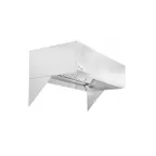 image of HoodMart 1248HBM 12 FT Restaurant Exhaust Hood with Short Cycle Makeup Air (Hood Only), 12' x 48"