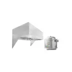 image of HoodMart EXH016B 16 FT Restaurant Exhaust Hood System, Constructed w/18 Gauge 430 SS
