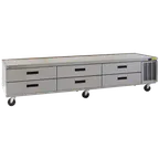 image of Delfield F29110CP 110" 3-Section Low Profile Refrigerated Chef Base w/ 6 Drawers