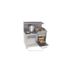 image of Comstock-Castle F3218-36B 48" Gas Restaurant Range w/ (2) Open Burners, 36" Raised Griddle, (2) Space Saver Ovens, 174.000 BTU 