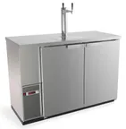 image of Fagor FDD-24-48S Draft Beer Cooler, 48" Stainless, 2‑Tap 1/2‑Barrel Kegs, 1‑Column, Side Compressor