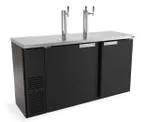 image of Fagor FDD-24-60 Draft Beer Cooler, 60" Black, 3‑Tap 3‑Keg 1/2 Barrel, 2‑Column Direct Draw