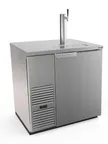 image of Fagor FDD-36S-N 36" Draft Beer Cooler, 2‑Keg (14.8 cu ft) Stainless, 2‑Tap Tower, Door, 1/6 hp