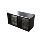 image of Fagor Refrigeration FBB-69G-N Refrigerated Back Bar Cabinet w/ 2 Glass Doors, 4 Shelves, 2 Rails