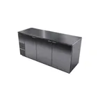image of Fagor Refrigeration FBB-79S-N Refrigerated Back Bar Cabinet w/ 3 Solid Doors, 6 Shelves, 4 Rails