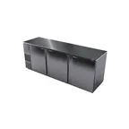 image of Fagor Refrigeration FBB-95S-N Refrigerated Back Bar Cabinet w/ 3 Solid Doors, 6 Shelves, 4 Rails
