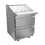 image of Fagor Refrigeration FMT-27-12-D2-N 27" Mega Top Sandwich/Salad Prep Table w/ 2 Drawers, 12 Pans