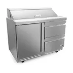 image of Fagor Refrigeration FMT-60-24-D2-N 60" Mega Top Sandwich/Salad Prep Table w/ 2 Drawers & 1 Door, 24 Pans