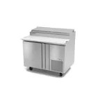 image of Fagor FPT-46 46" 1-Section Refrigerated Pizza Prep Table w/ 1 Door, (6) 1/3 Size Pans