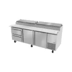 image of Fagor FPT-93-D2 93" 3-Section Refrigerated Pizza Prep Table w/ 2 Doors & 2 Drawers