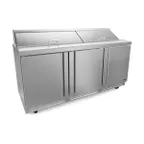 image of Fagor FST-72-18-N 72-1/2" 3-Door Sandwich and Salad Prep Table, 18 Pans, Stainless Steel