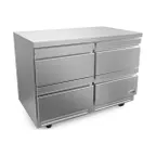 image of Fagor FUR-48-D4-N 48" Undercounter Fridge, 4-Drawer, Stainless Steel, Front Breathing, 16.7 cu. ft.
