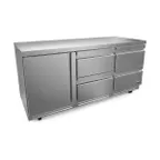 image of Fagor Refrigeration FUR-72-D4-N 72" Undercounter Refrigerator w/ 1 Door & 4 Drawers, 25.4 cu. ft.