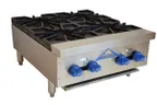 image of Comstock-Castle FHP24 24" Countertop Gas Hotplate with (4) Burners, Manual Controls, 96.000 BTU