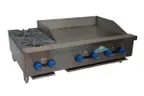 image of Comstock-Castle FHP42-30 42" Countertop Gas Griddle/Hotplate Combo, Manual Controls, 120.000 BTU