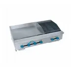 image of Comstock-Castle FHP42-30-1RB 42" Countertop Gas Griddle/Charbroiler Combination, 97.000 BTU