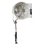 image of Fisher 75221 Hose Reel Assembly, Wall Mounted, Closed Stainless Steel Reel