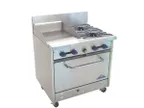 image of Comstock-Castle FK430-18 36" Gas Range w/ (2) Open Burners, 24" Griddle, (1) Standard Oven, 146.000 BTU