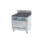 image of Comstock-Castle FK430 36" Commercial Gas Range w/ (4) Open Burners, (1) Standard Oven, 190.000 BTU
