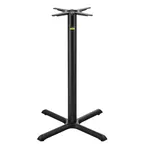 image of FLAT Tech CT2016 Bar Height KX30 Table Base, 30x30 Cross Base, 3 Dia. Column, Cast Iron, Textured Finish