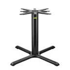 image of FLAT Tech CT2021 KX36 Dining Height Restaurant Table Base, 36" Cross Base, 4" Dia. Cast Iron Column, 17"x17" Mounting Plate, Hydraulic PAD Stabilization