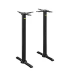 image of FLAT Tech CT2031 Bar Height KT22 Table Base, 22" End Base, Cast Iron, 3" Dia. Column, Hydraulic PAD