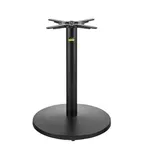 image of FLAT Tech CT3012 UR22 Dining Height 22" Round Cast Iron Table Base, 3" Column, 13"x13" Mounting Plate