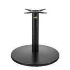 image of FLAT Tech CT3013 UR30 Table Base, Dining Height, 30" Round Pedestal, 4" Dia. Cast Iron Column, 13"x13" Mounting Plate, Hydraulic PAD Stabilization