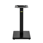 image of FLAT Tech CT4110 GS22 Dining Height Cast Iron Restaurant Table Base, 22" Square Pedestal, 3-1/7" Dia. Column, Hydraulic PAD Stabilization