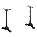 image of FLAT Tech CT4205 PT23 Table Base, Dining Height, Cast Iron, Powder Coat Finish, 22" End Base, 36x55" Tabletop