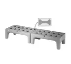 image of FMP 126-6010 Metro Bow Tie Gray Polyethylene Slotted Dunnage Rack with 3000 lb. Capacity