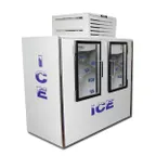 image of Fogel USA ICB-2-GL-L 96" Indoor Ice Merchandiser w/ Glass Door, Auto Defrost, 85 cu. ft.