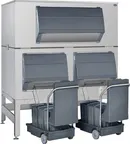 image of Follett DEV3200SG-72-ICS125L 72" Ice Storage Bin with Transport Cart, 3240 lb